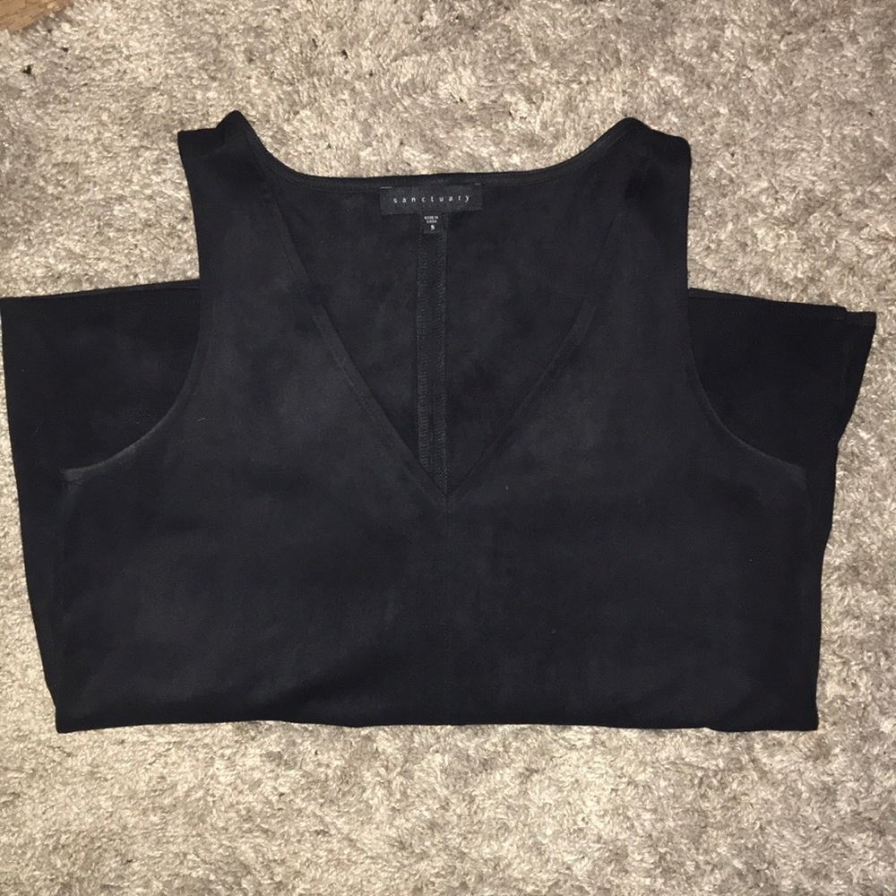 Faux suede sleeveless top - Picture 2 of 5
